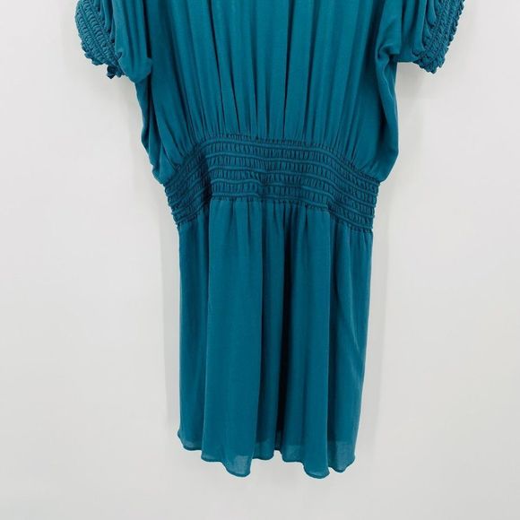NWT Floreat Anthropologie Size 14 Teal Blue Azriel Corded Mini Dress - Picture 12 of 13